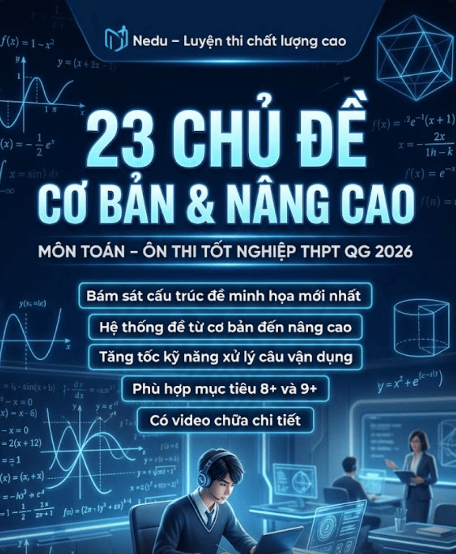 23 CHỦ ĐỀ TRỌNG TÂM CƠ BẢN VÀ NÂNG CAO TN THPT 2026